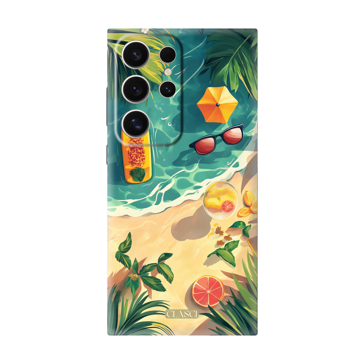 Fruity Cocktail Illustration Silicone Phone Case