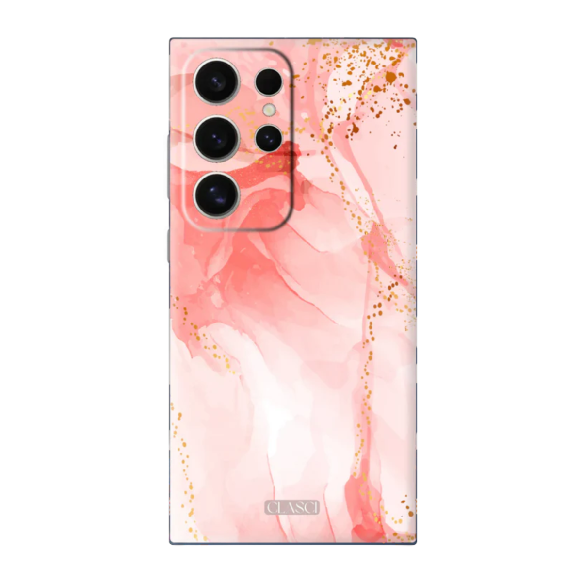 Abstract Coral Pink Marble Silicone Phone Case