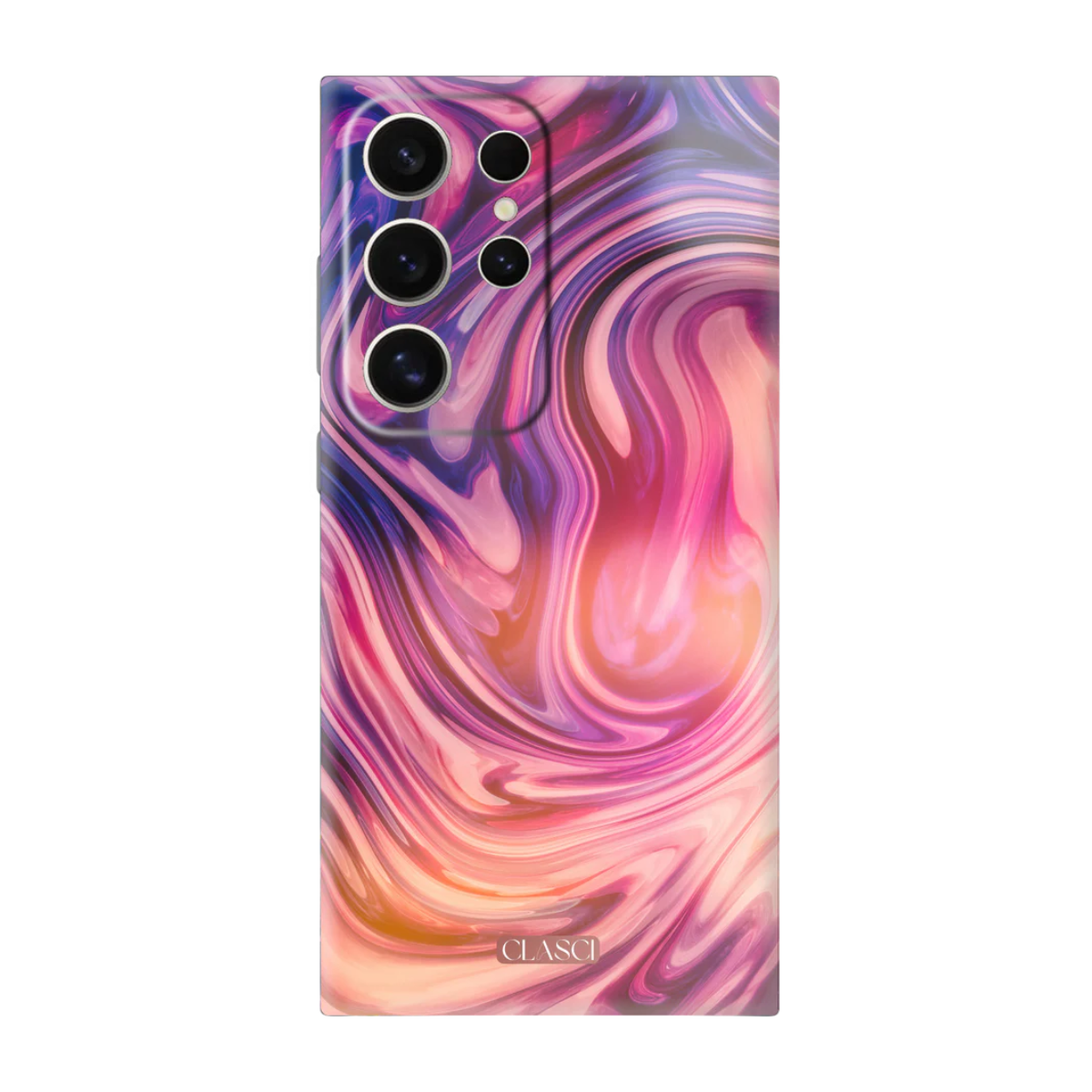 Abstract Marble Magenta Color Silicone Phone Case