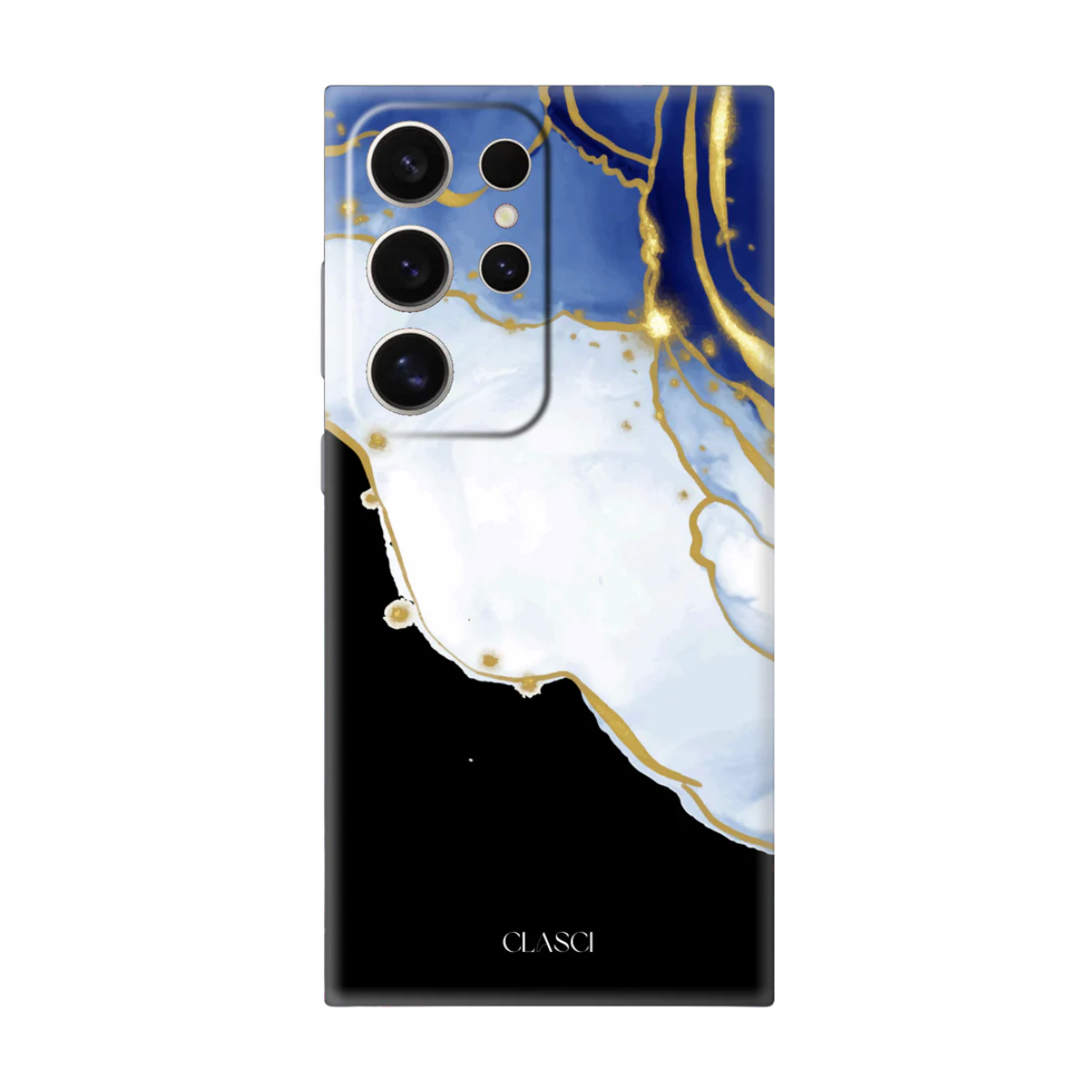 Blue And Yellow Swirl Pattern Marble Silicone Phone Case