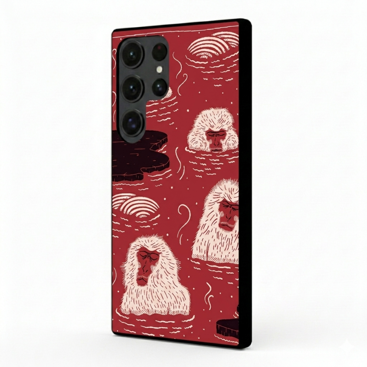 Crimson Onsen Macaques Samsung Phone Cover