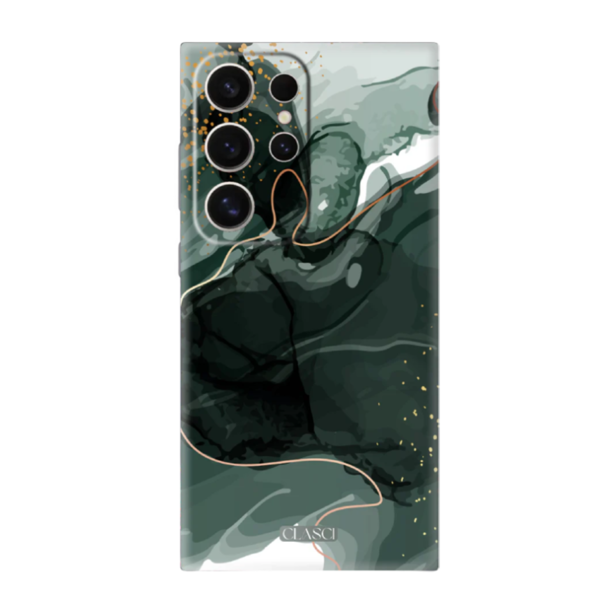 Emerald Green Marble Samsung Phone Cover, Slim and Lightweight