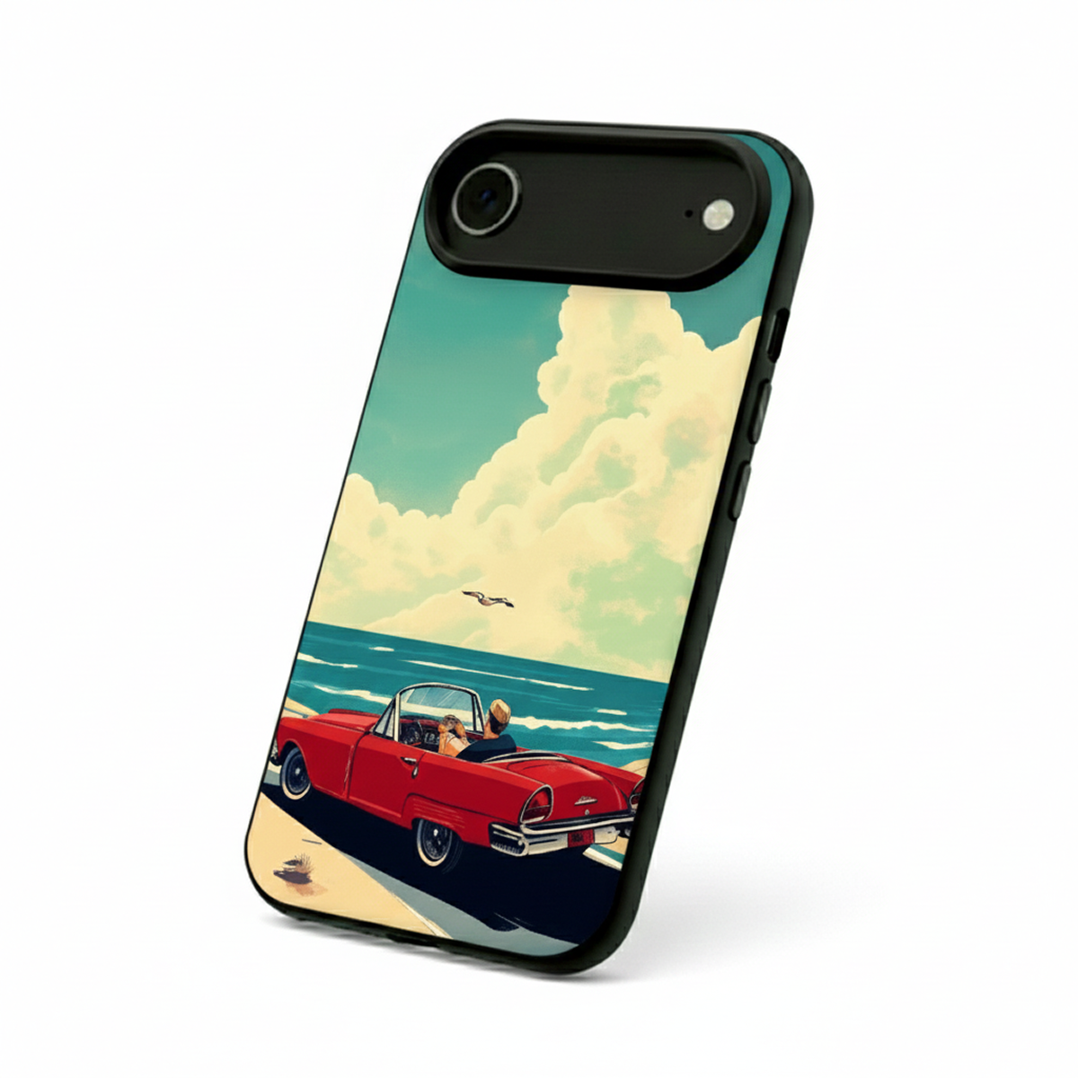 Retro Red Car iPhone Cover