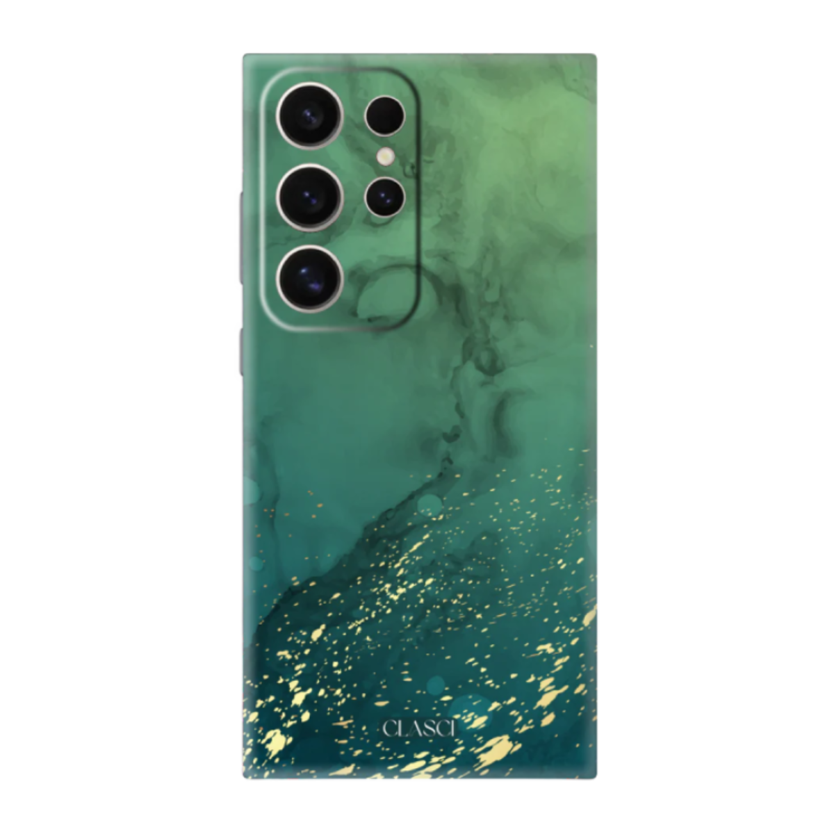 Jade Green Alcohol Ink Marble Silicone Phone Case