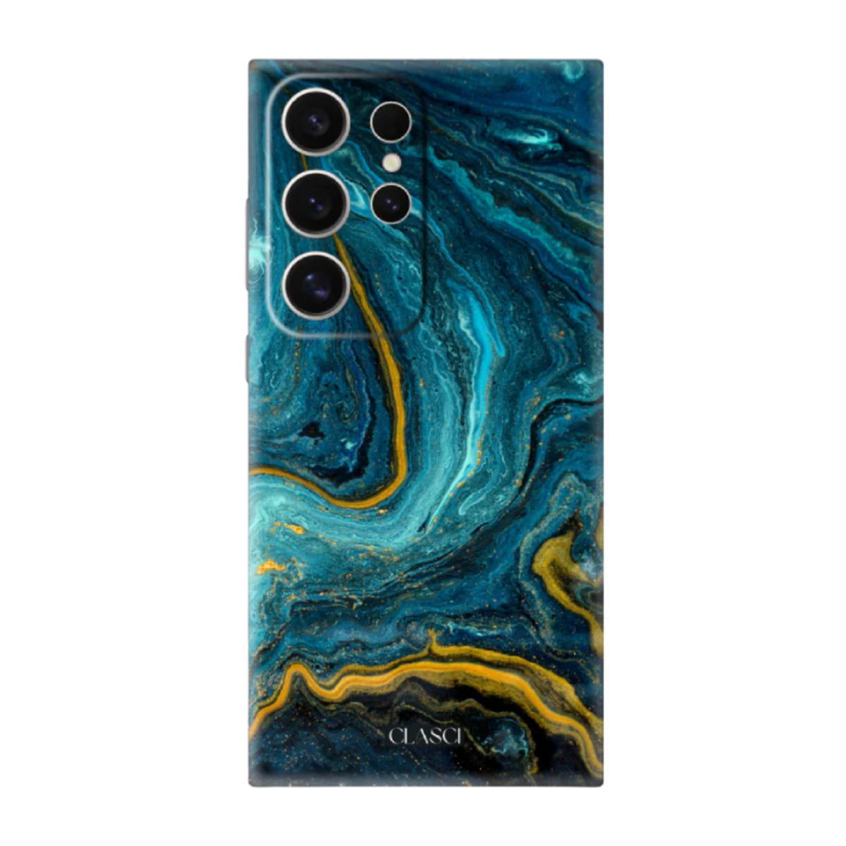 Jade Blue Marble Phone Cover, Slim and Lightweight