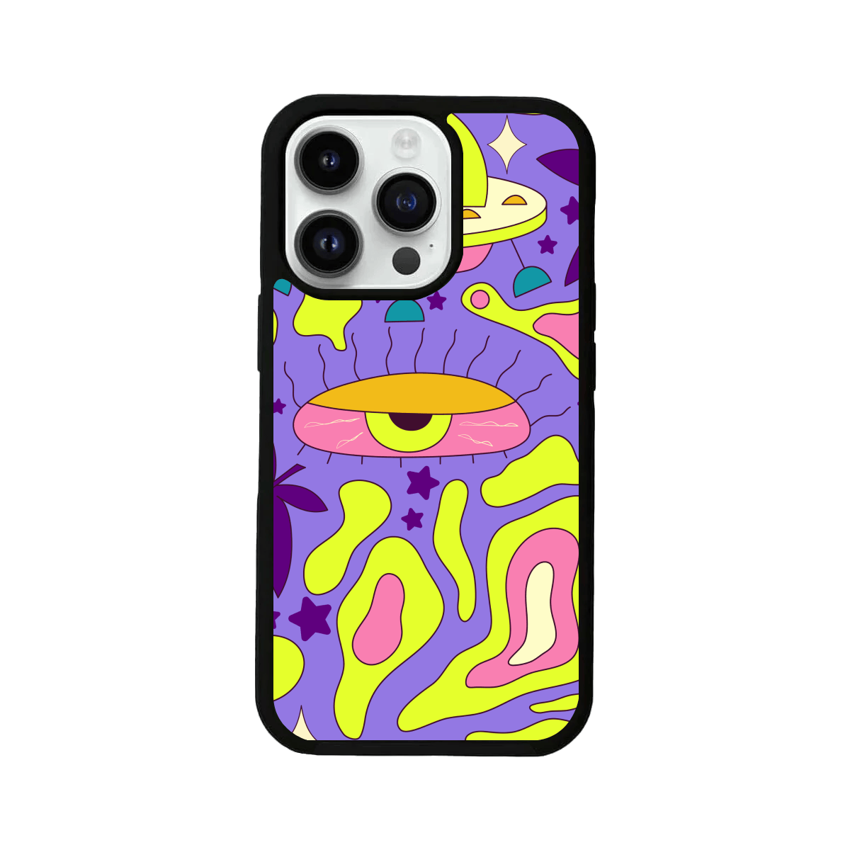 Trippy Psychedelic Groovy Pattern Glass Case