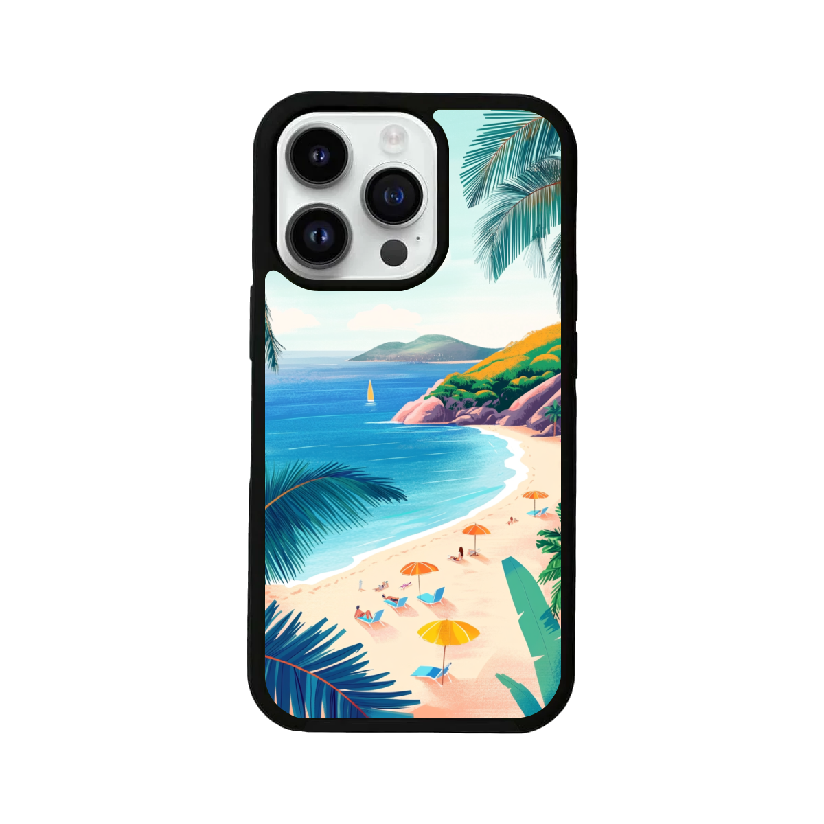 Vibrant Beach Scene iPhone Cover