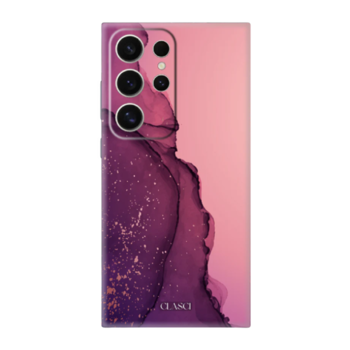 Pink And Purple Texture Marble Silicone Phone Case