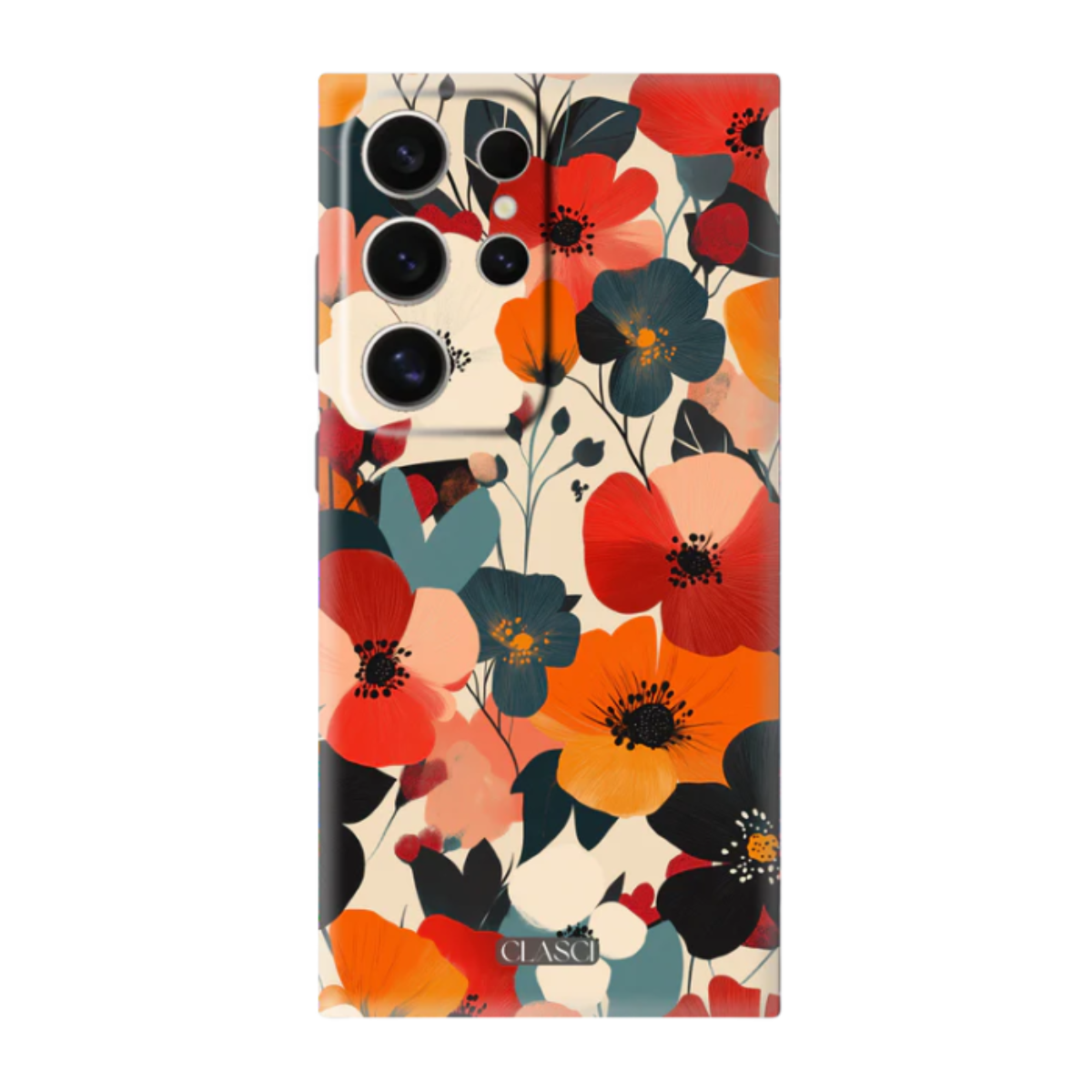 Groovy Floral Pattern Silicone Phone Case