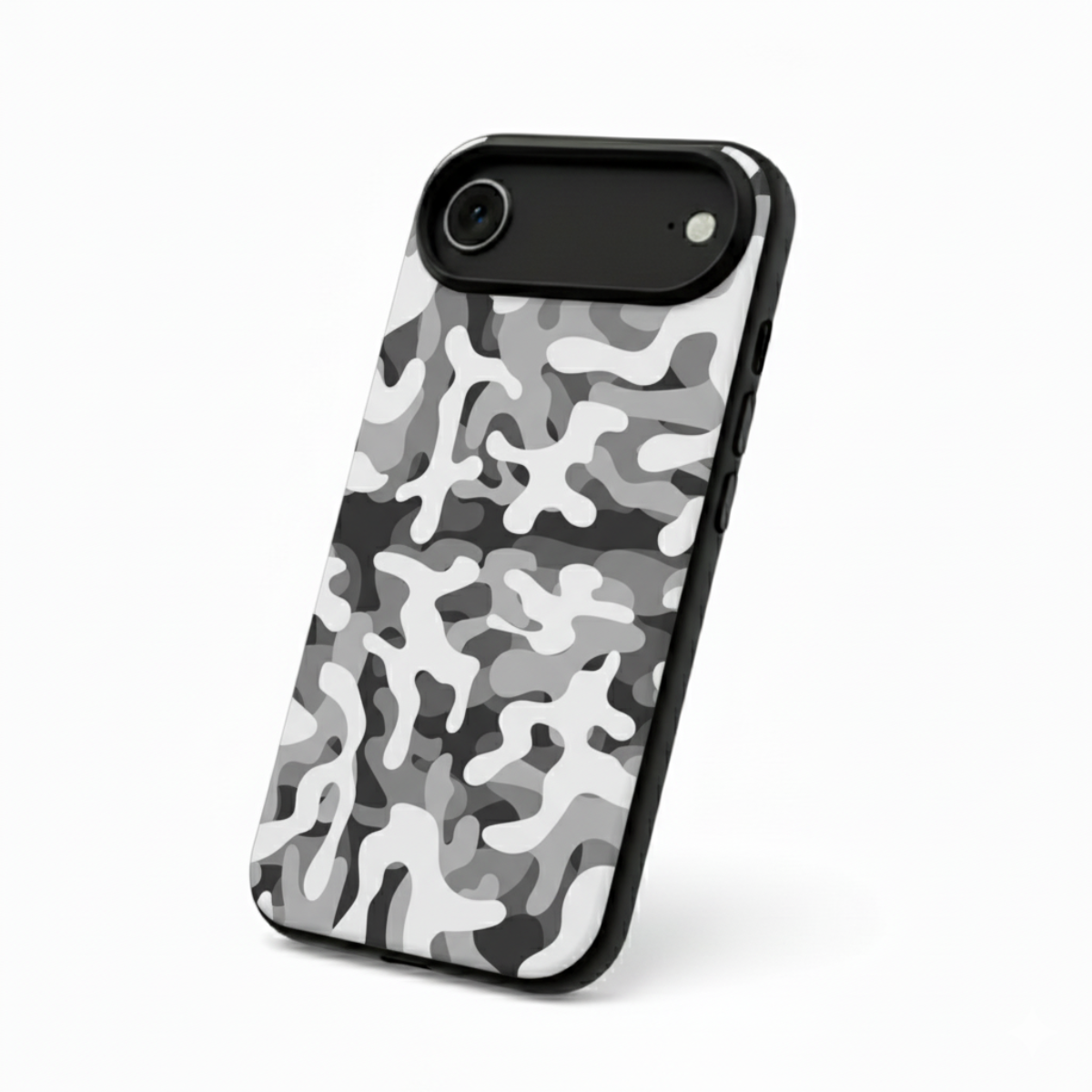 White & Grey Camo iPhone Cover
