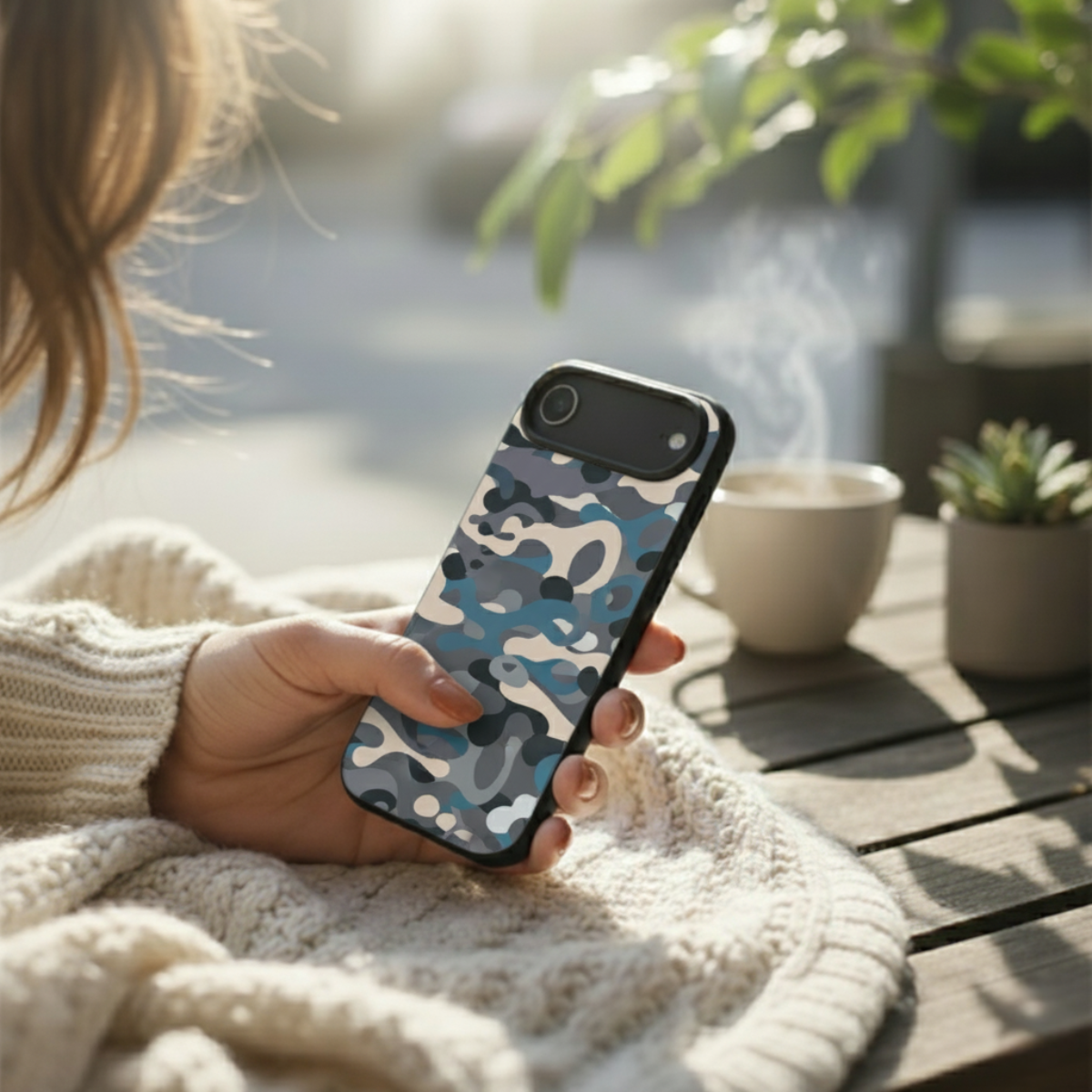Blue Water Camouflage iPhone Cover