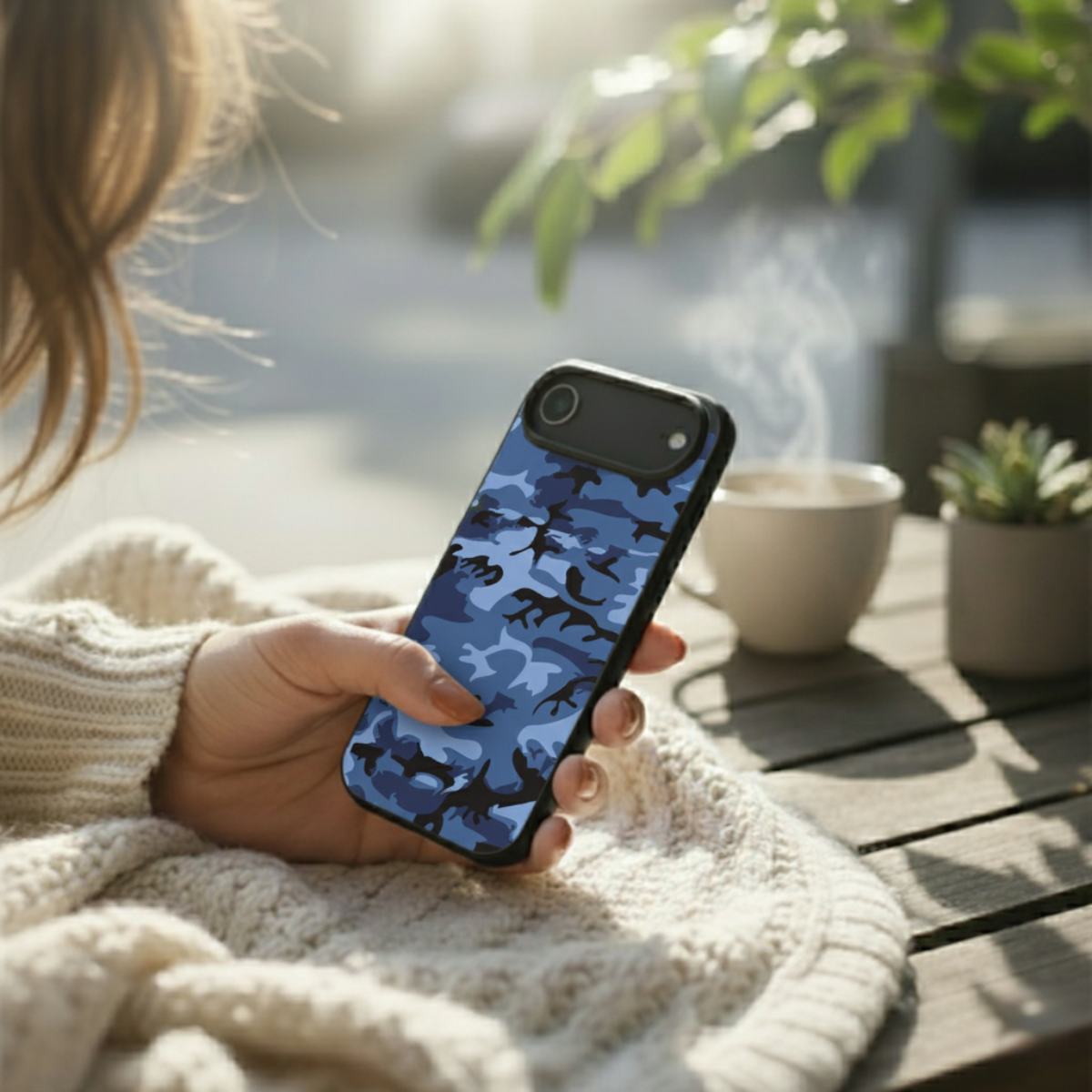 Blue Ocean Camouflage iPhone Cover