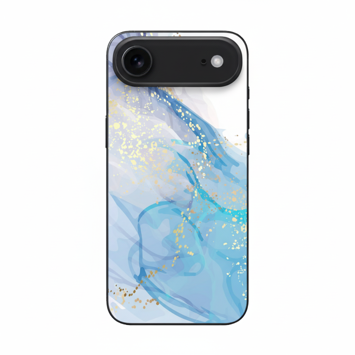 Blue Watercolor Marble Cover, Durable and Lightweight