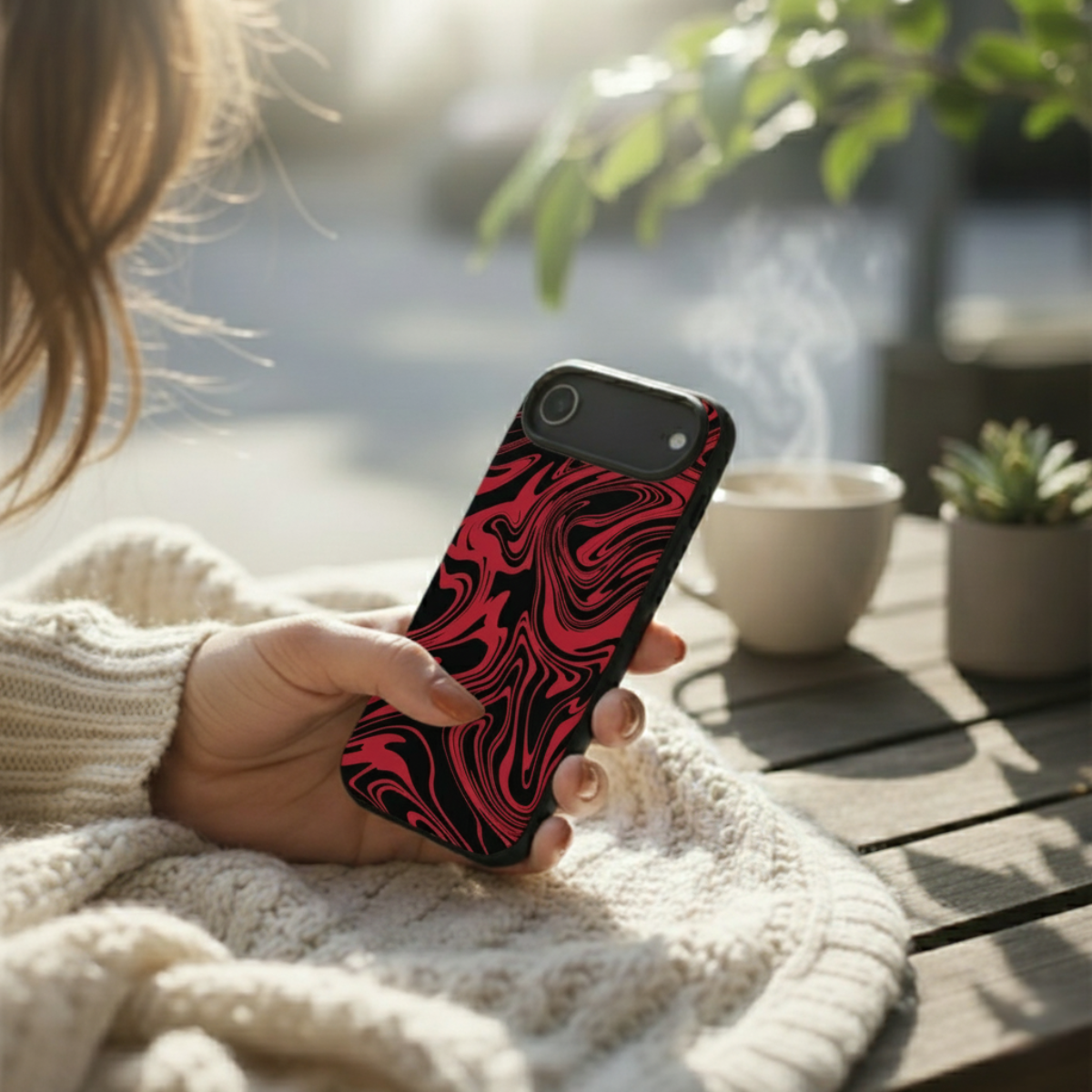 Red Marble iPhone Cover