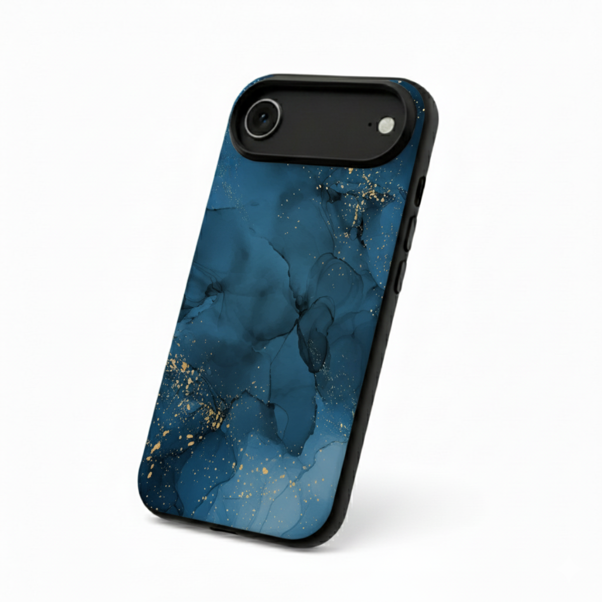 Navy Blue Marble iPhone Cover