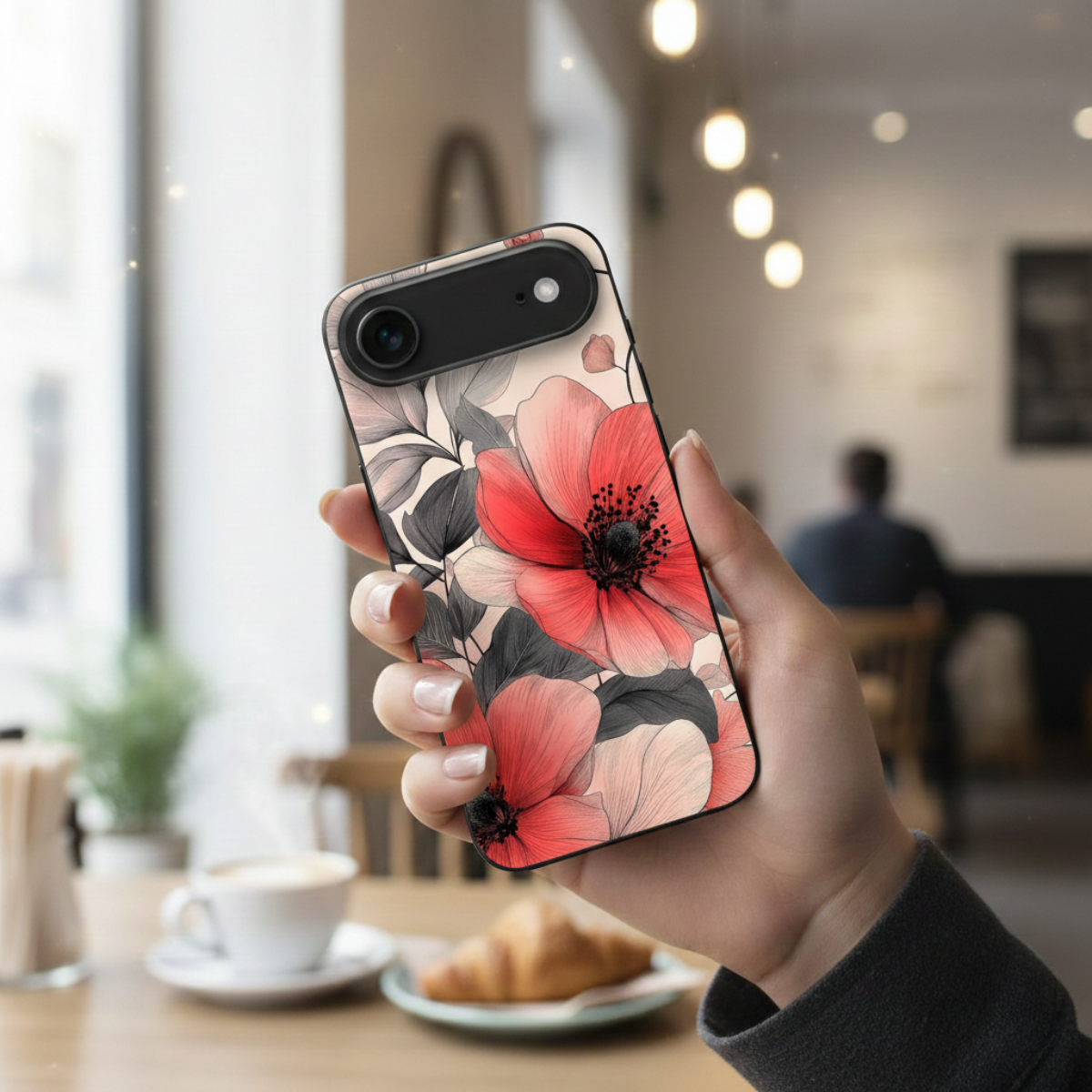 Red Poppy Floral iPhone Cover