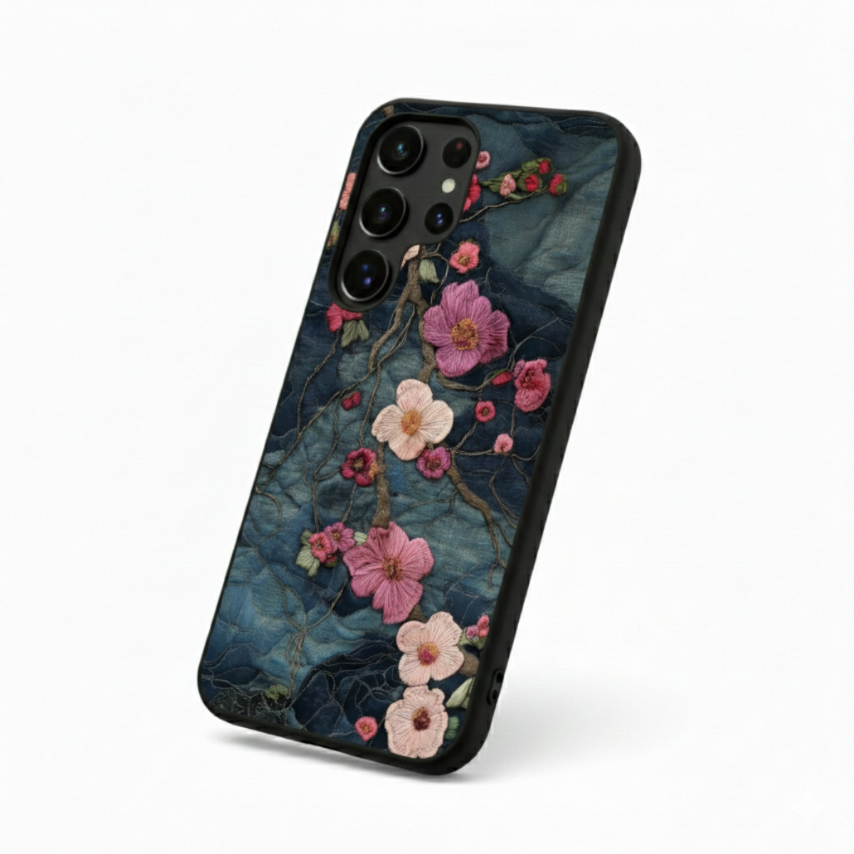 Floral Embroidery Samsung Phone Cover