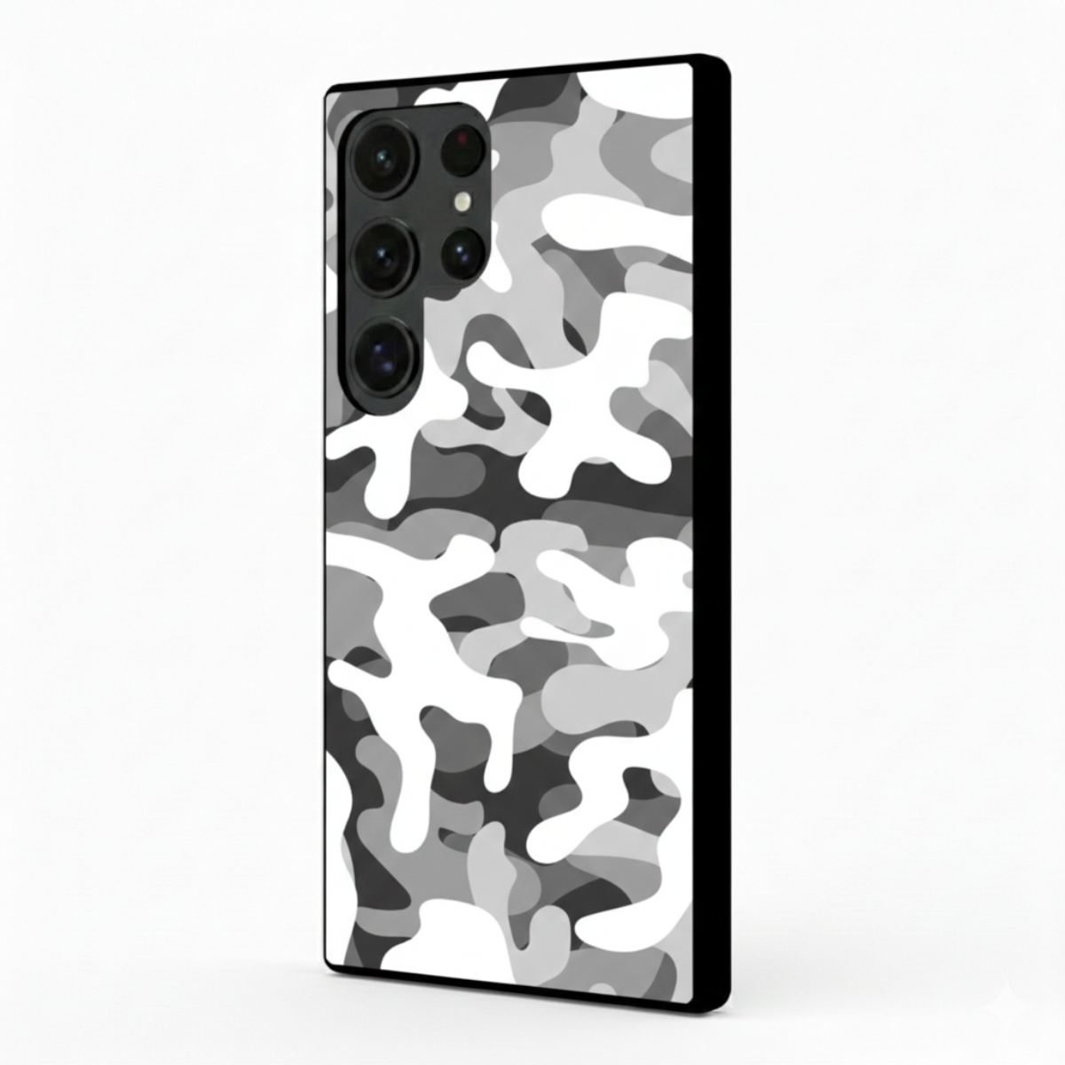 White & Grey Camo Samsung Phone Cover