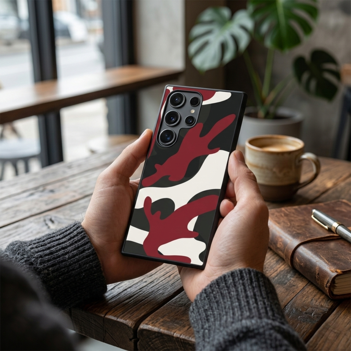 Plum Camouflage Samsung Phone Cover