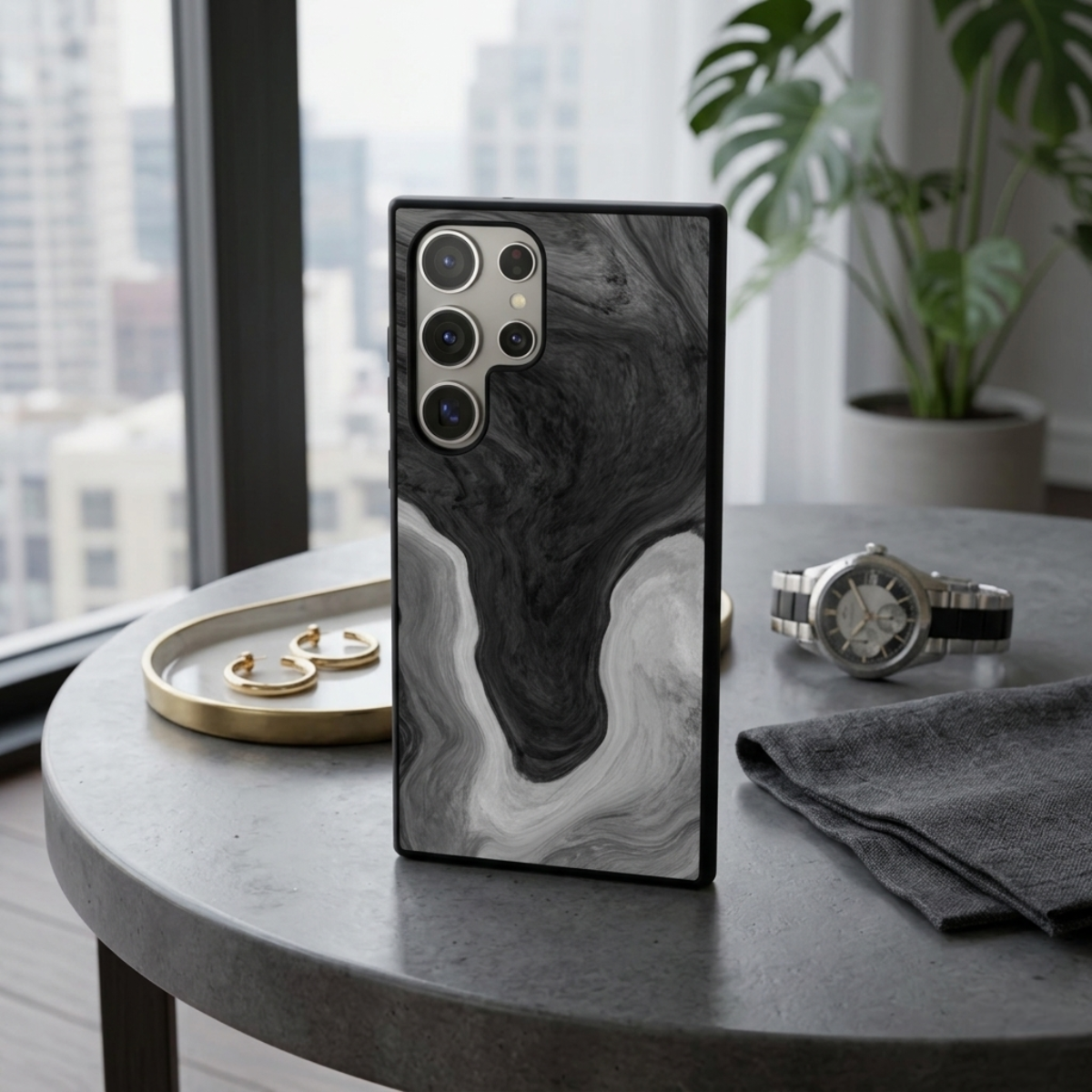 Grey Marble Samsung Phone Cover