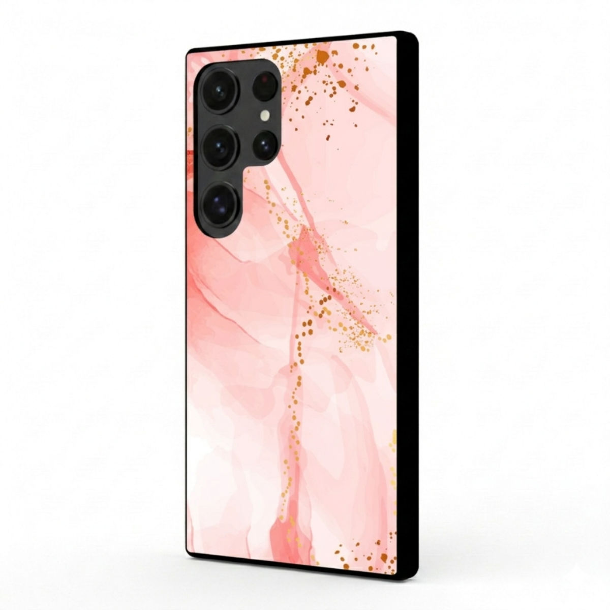 Coral Pink Marble Samsung Phone Cover