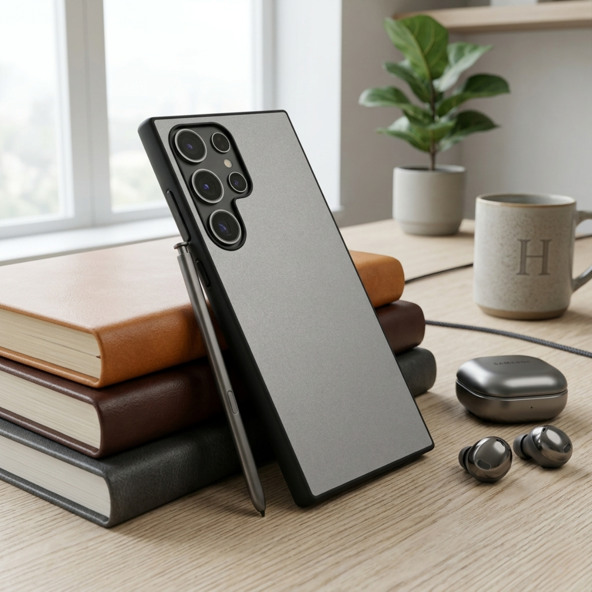 Silver Samsung Phone Cover