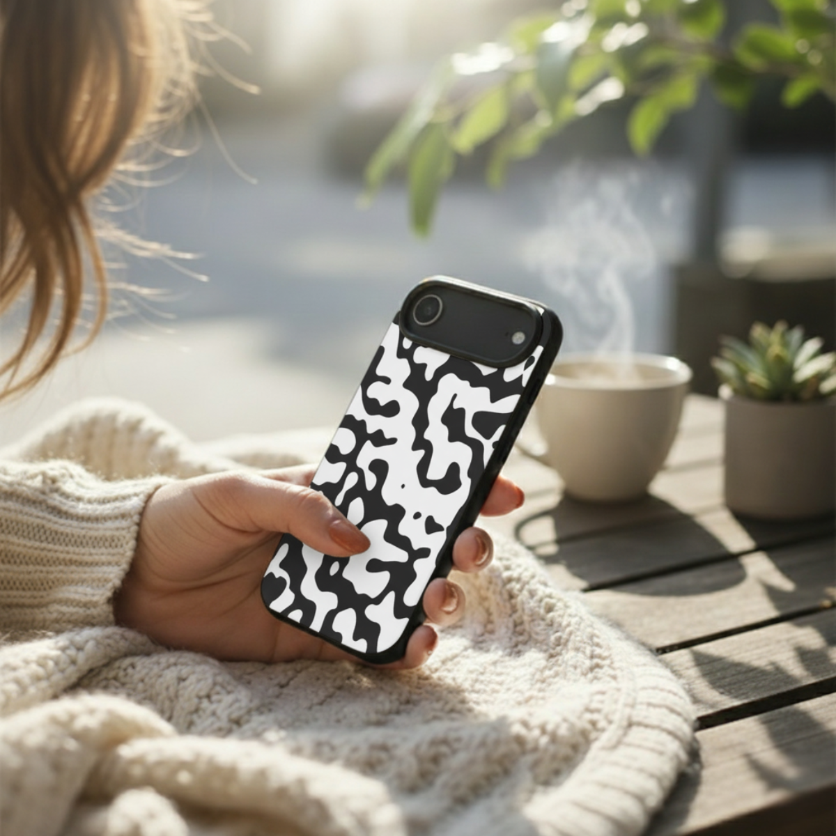 Black & White Camo iPhone Cover