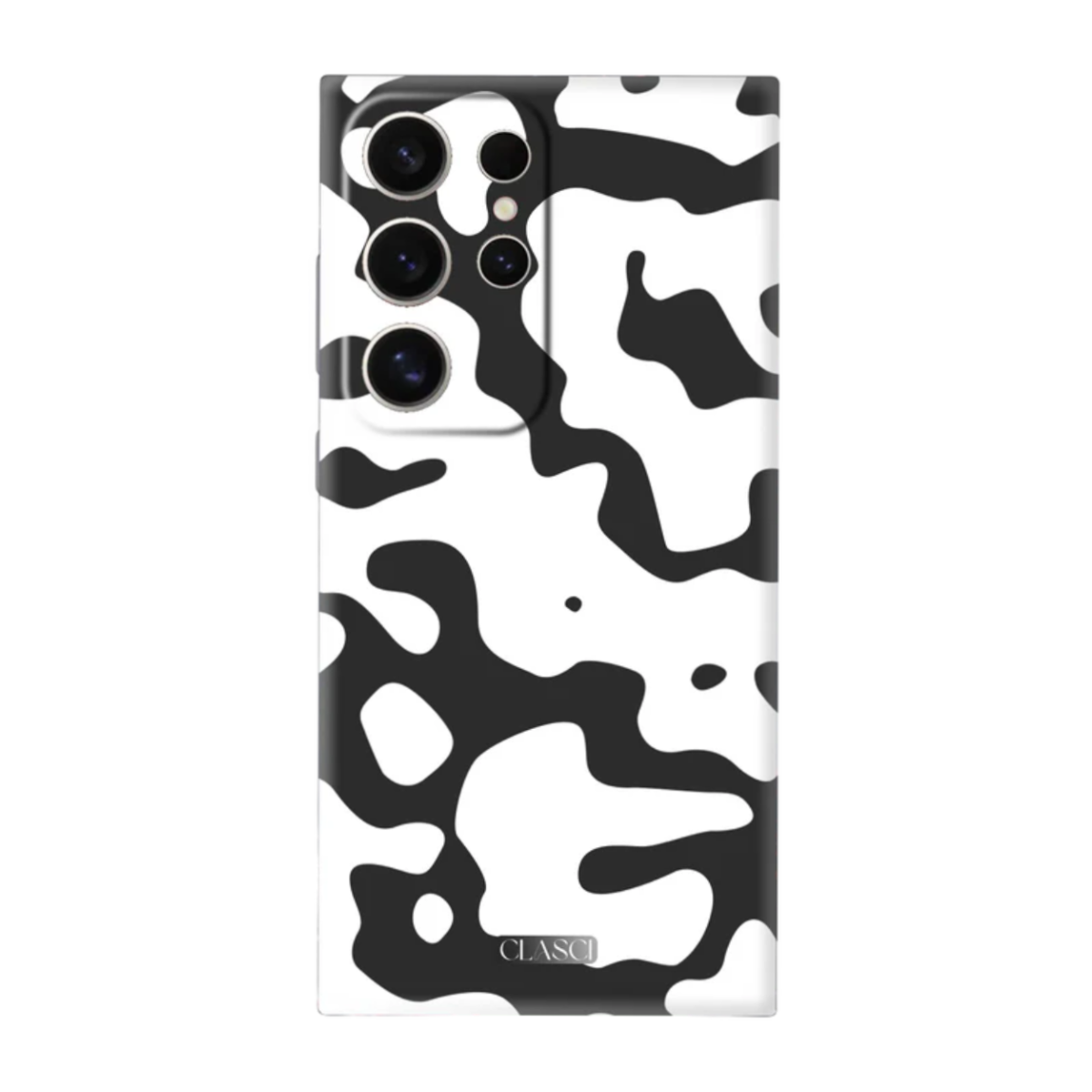 Black And White Camouflage Silicone Phone Case