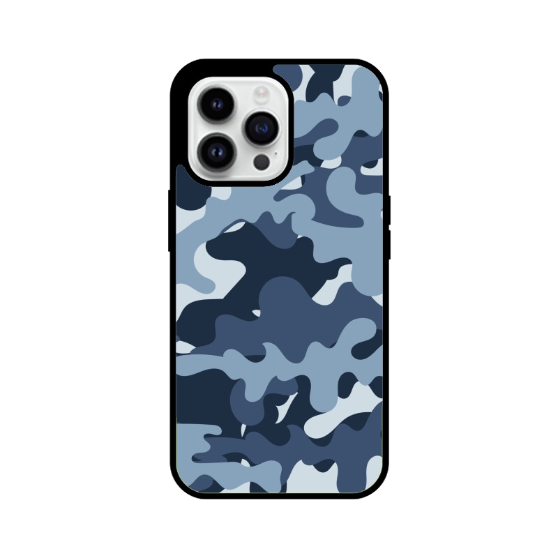 Navy Blue Camouflage iPhone Cover