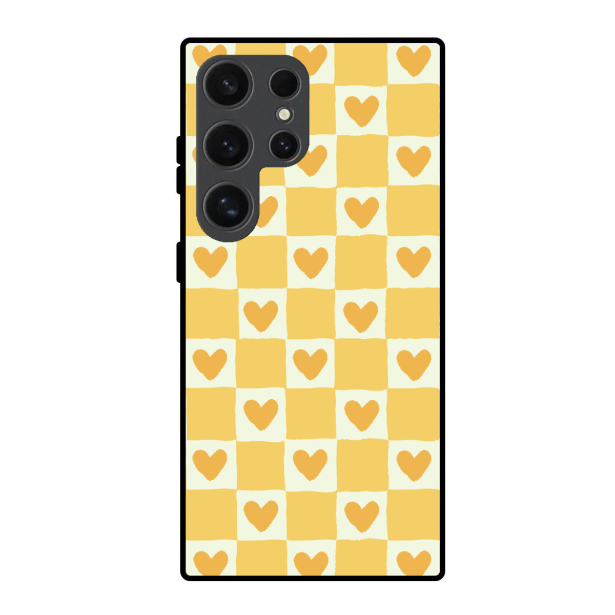 Yellow Heart Phone Cover, Slim and Lightweight