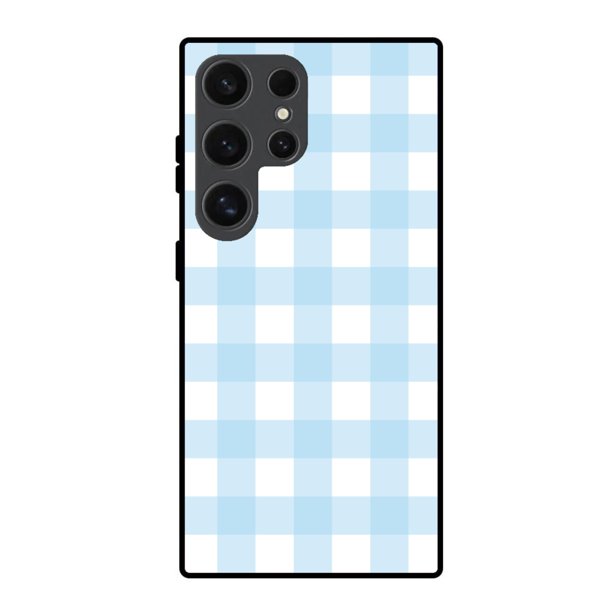 Blue Pastel Grid Phone Cover, Slim and Lightweight