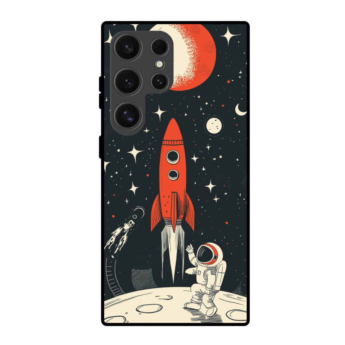 Vintage Rocket Phone Cover, Slim and Lightweight