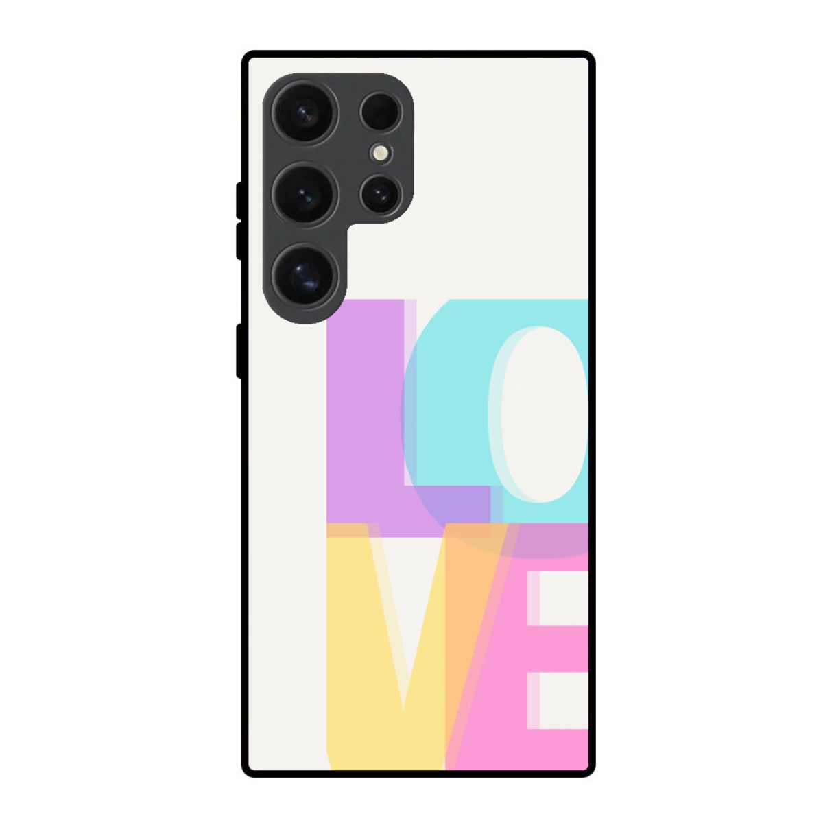 “LOVE” Typography Phone Cover, Slim and Lightweight