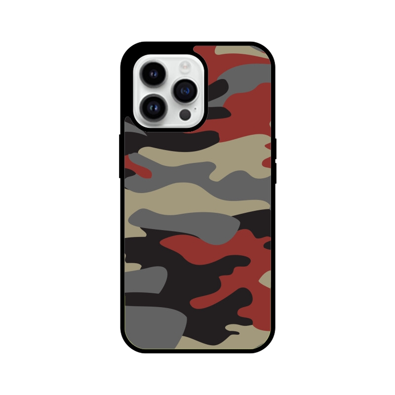 Red And Black Camouflage iPhone Cover