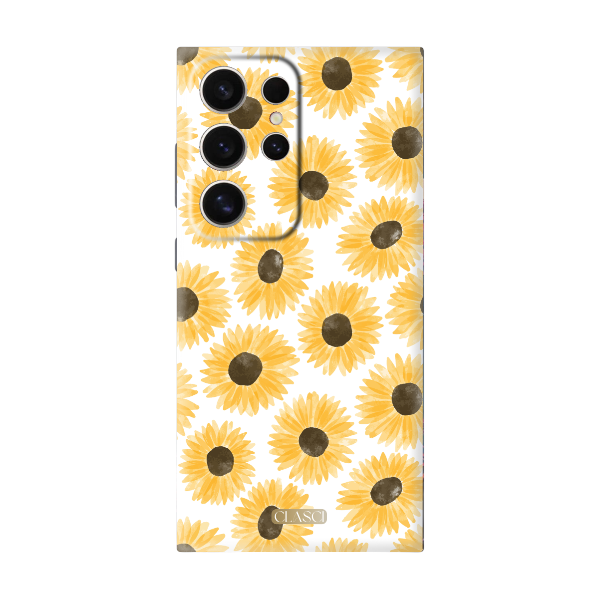 Bright Sunflower Pattern Silicone Phone Case