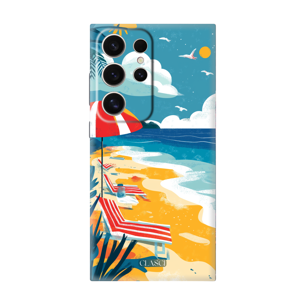 Summer Beach Chair Illustrations Silicone Phone Case