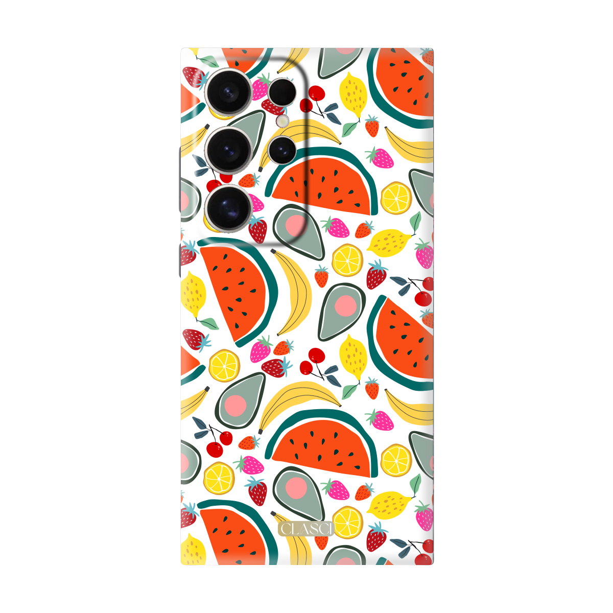 Vibrant Summer Fruit Design Silicone Phone Case