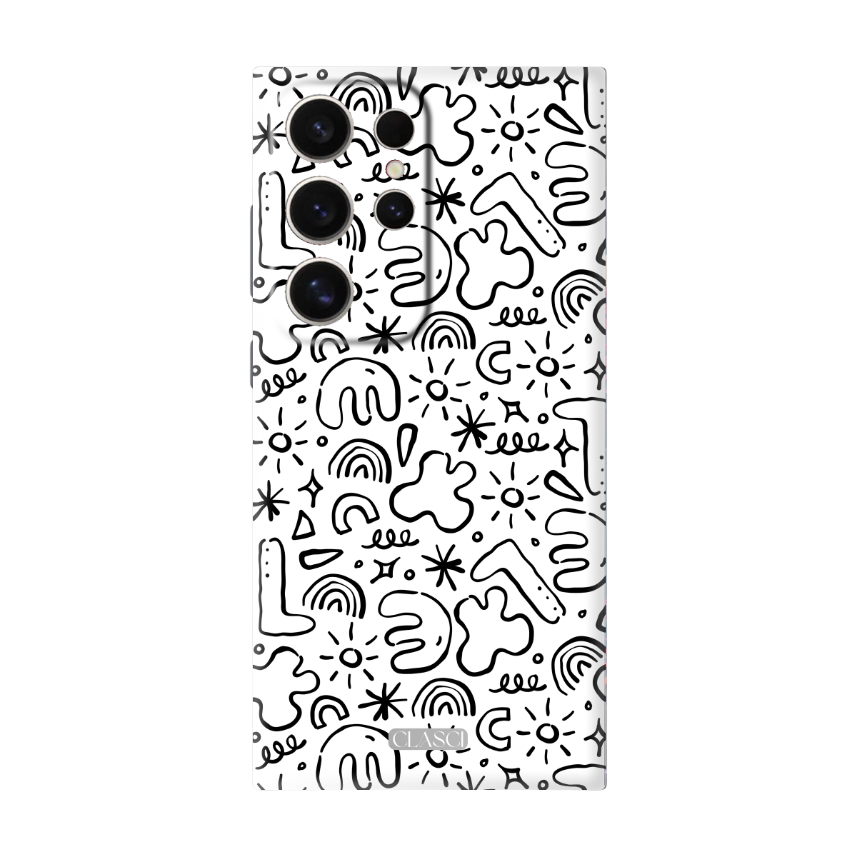 Doodle Abstract Art Silicone Phone Case
