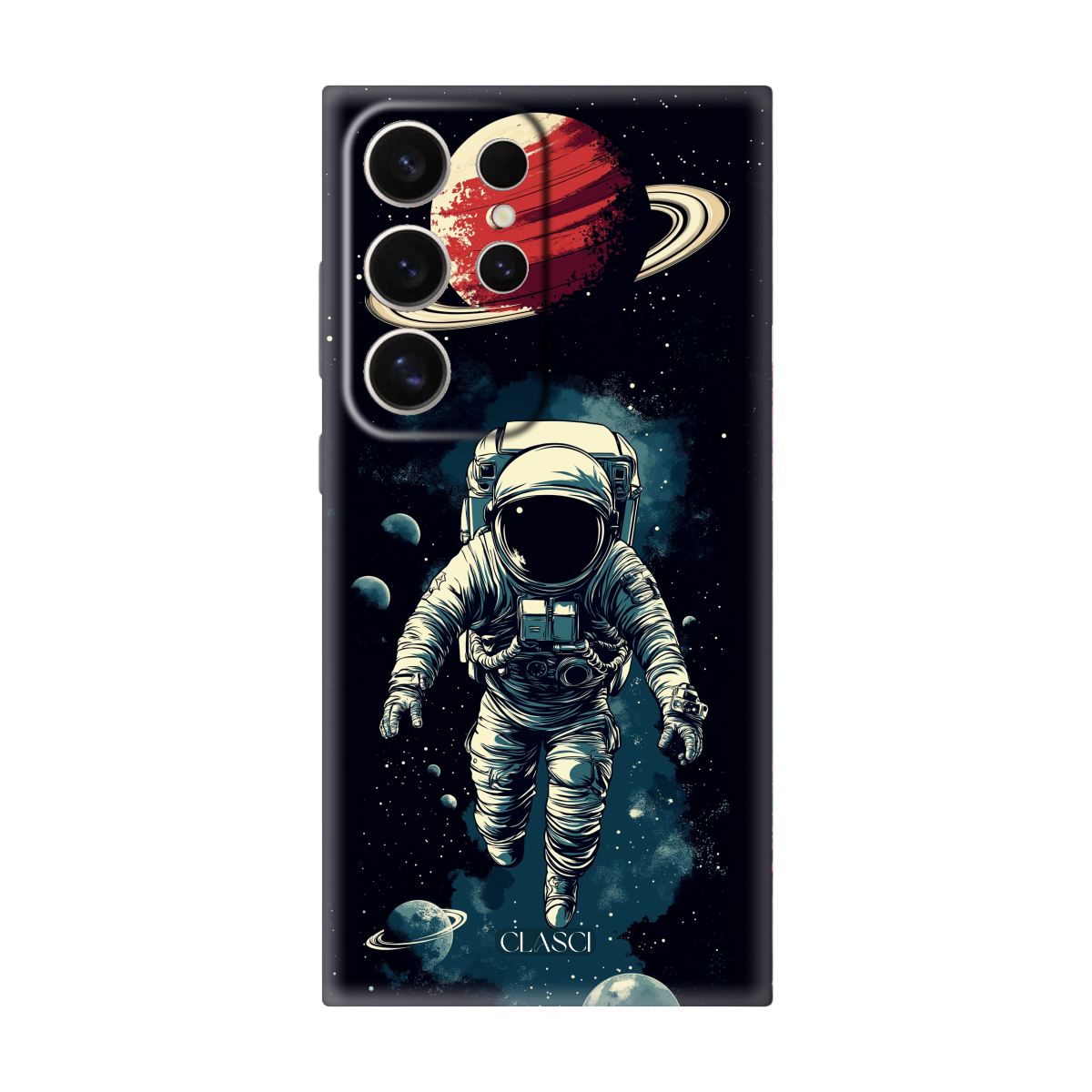 Astronaut in a Spacesuit Silicone Phone Case