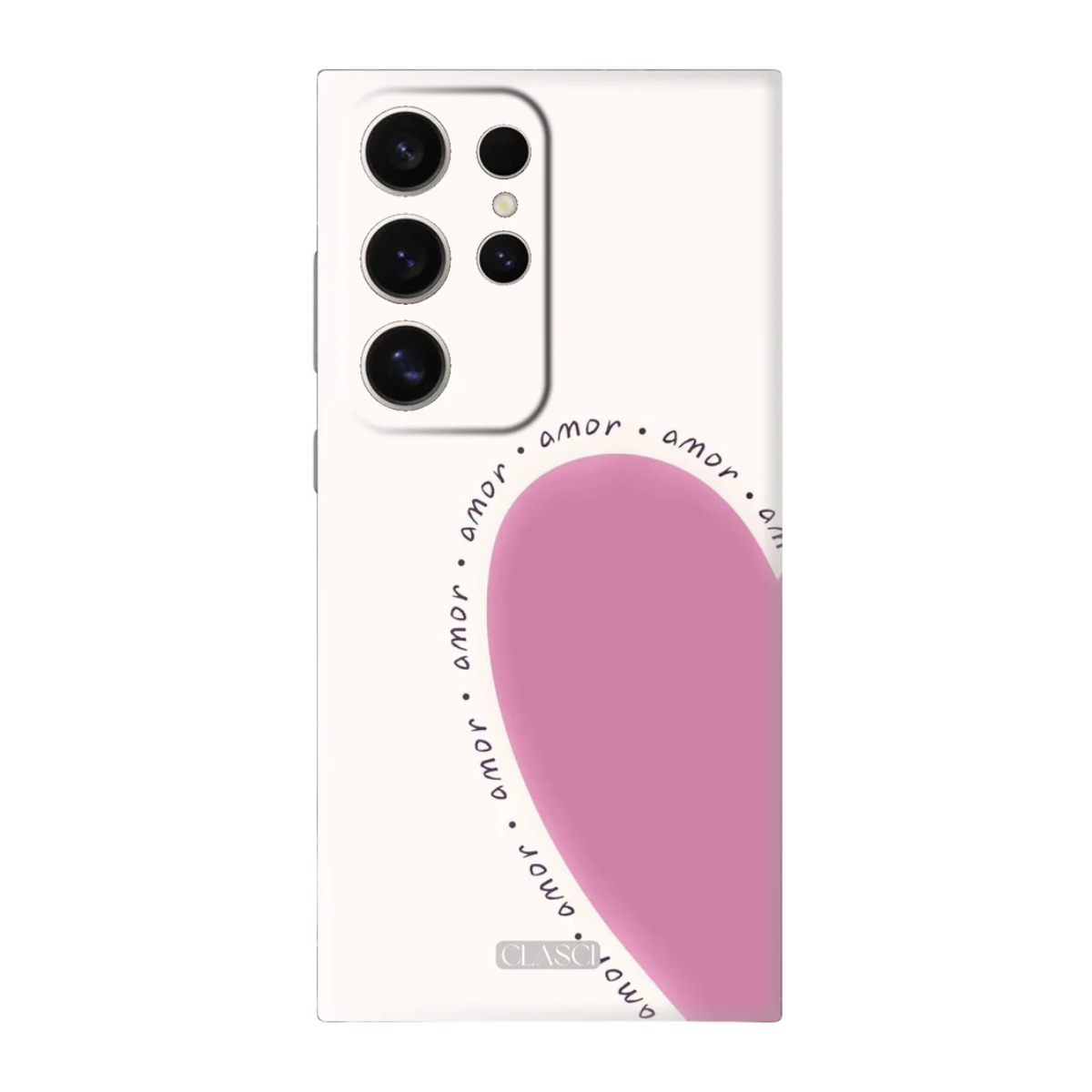 Amore Heart Cute Minimal Solid Silicone Phone Case