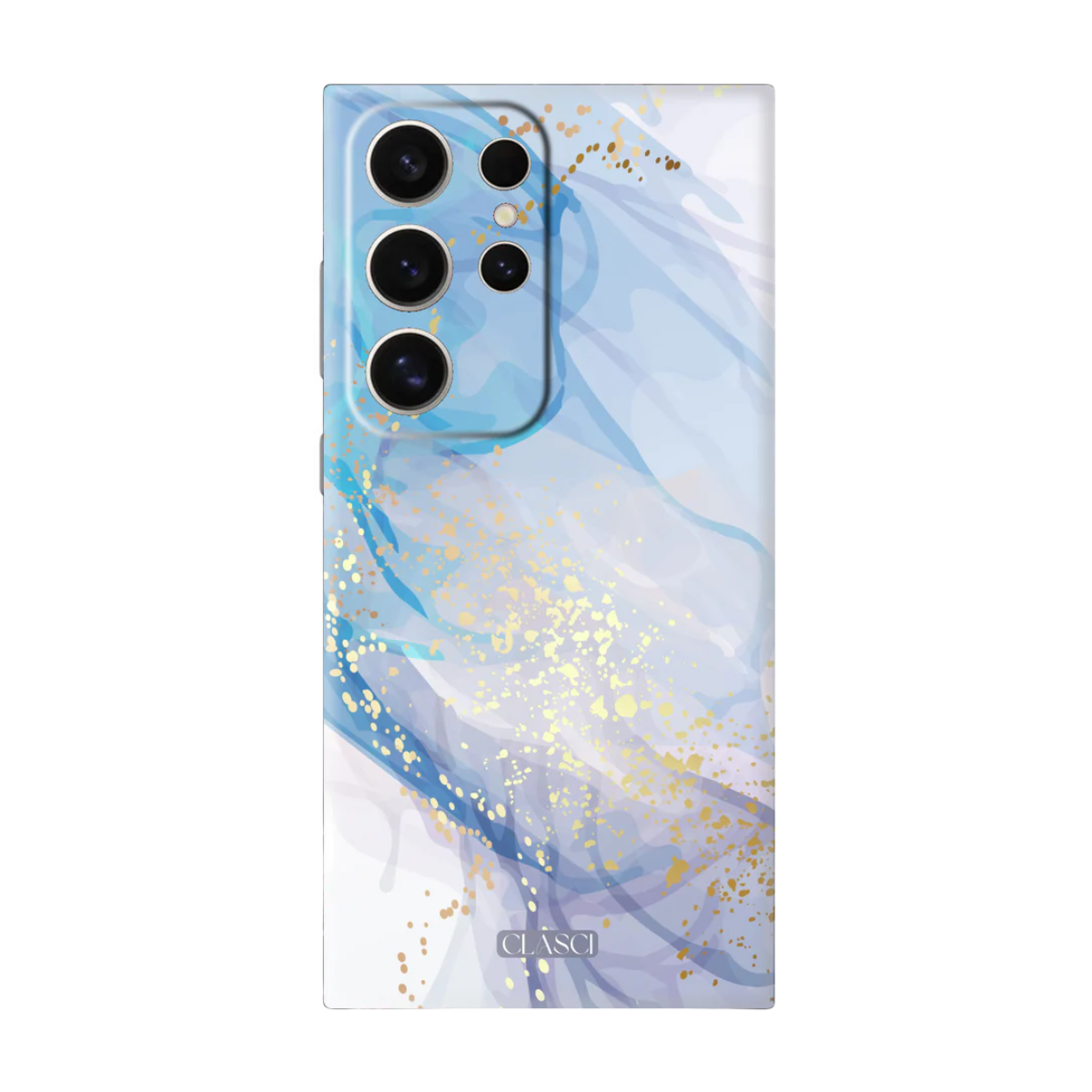 Blue Watercolor Marble Phone Cover, Slim and Lightweight