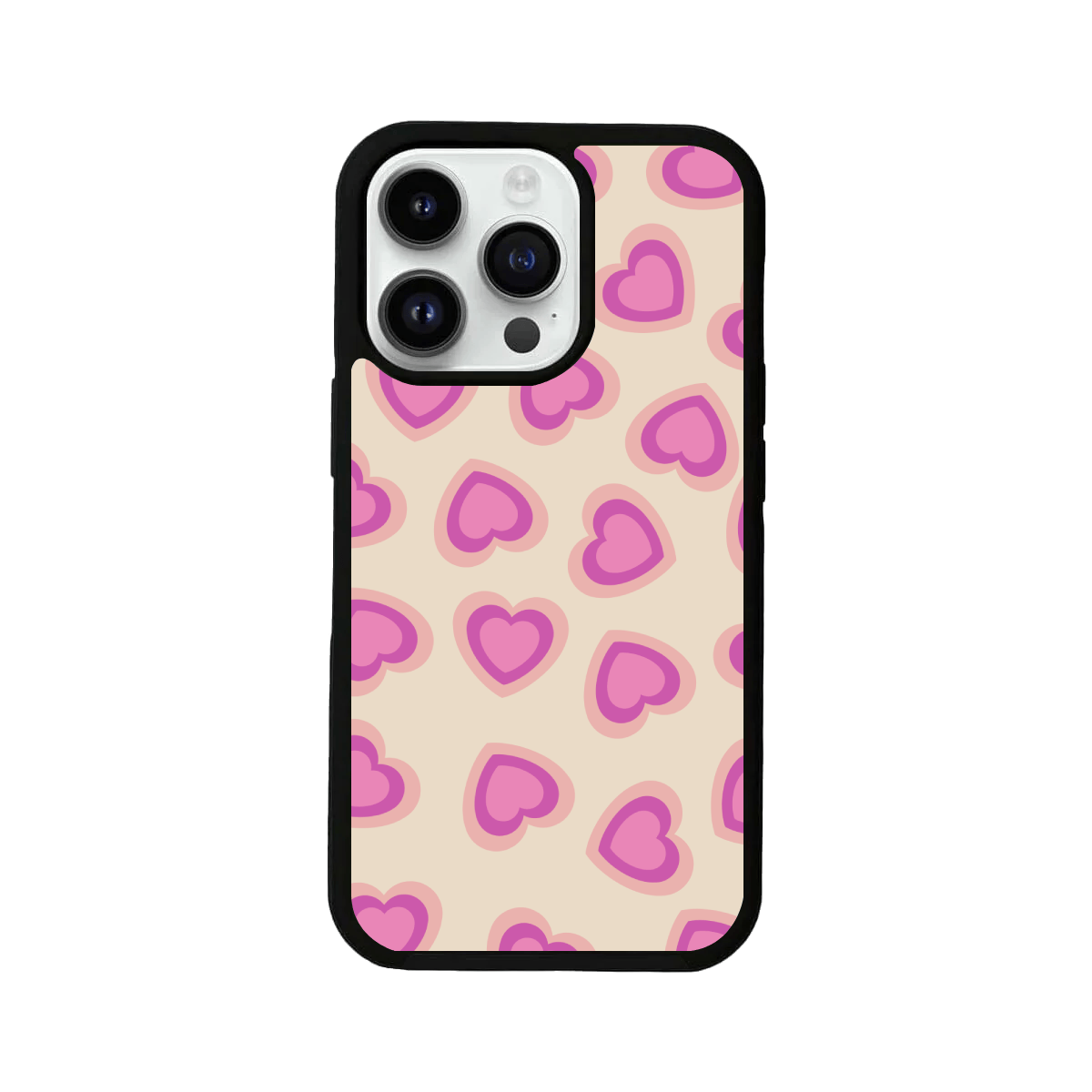 Cute groovy heart Design Solid Mobile Case