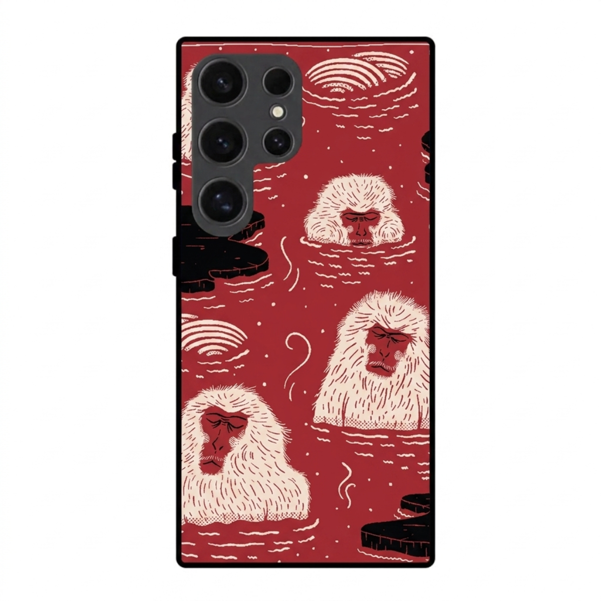 Crimson Onsen Macaques Samsung Phone Cover