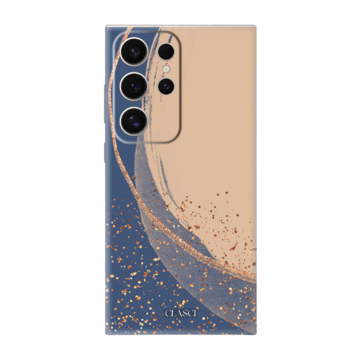 Elegant Blue And Copper Solid Silicone Phone Case
