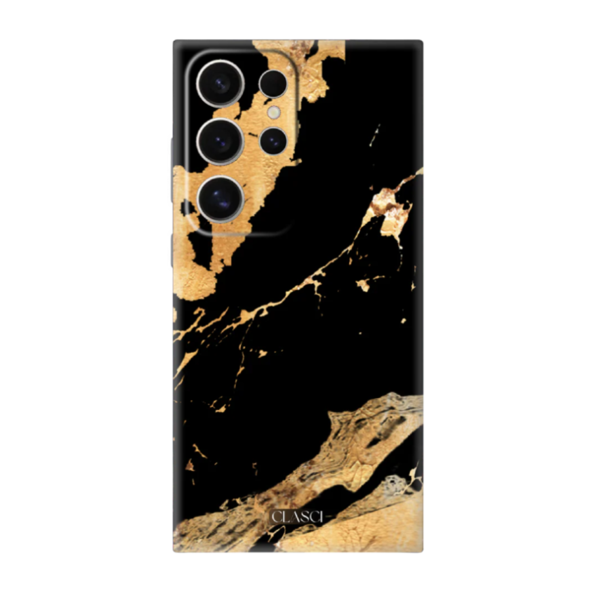 Marble Design Black Silicone Phone Case