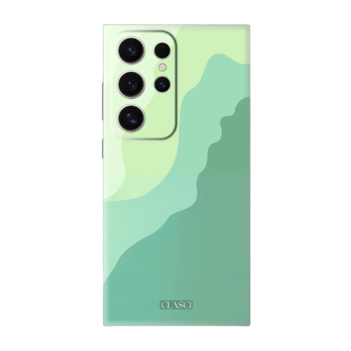 Mint Aesthetic Green Gradient Solid Silicone Phone Case