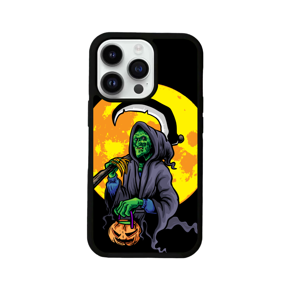 Scary Grim Reaper With Pumpkin Mobile Case