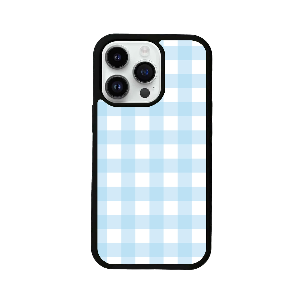 Blue Pastel Grid Pattern iPhone Cover