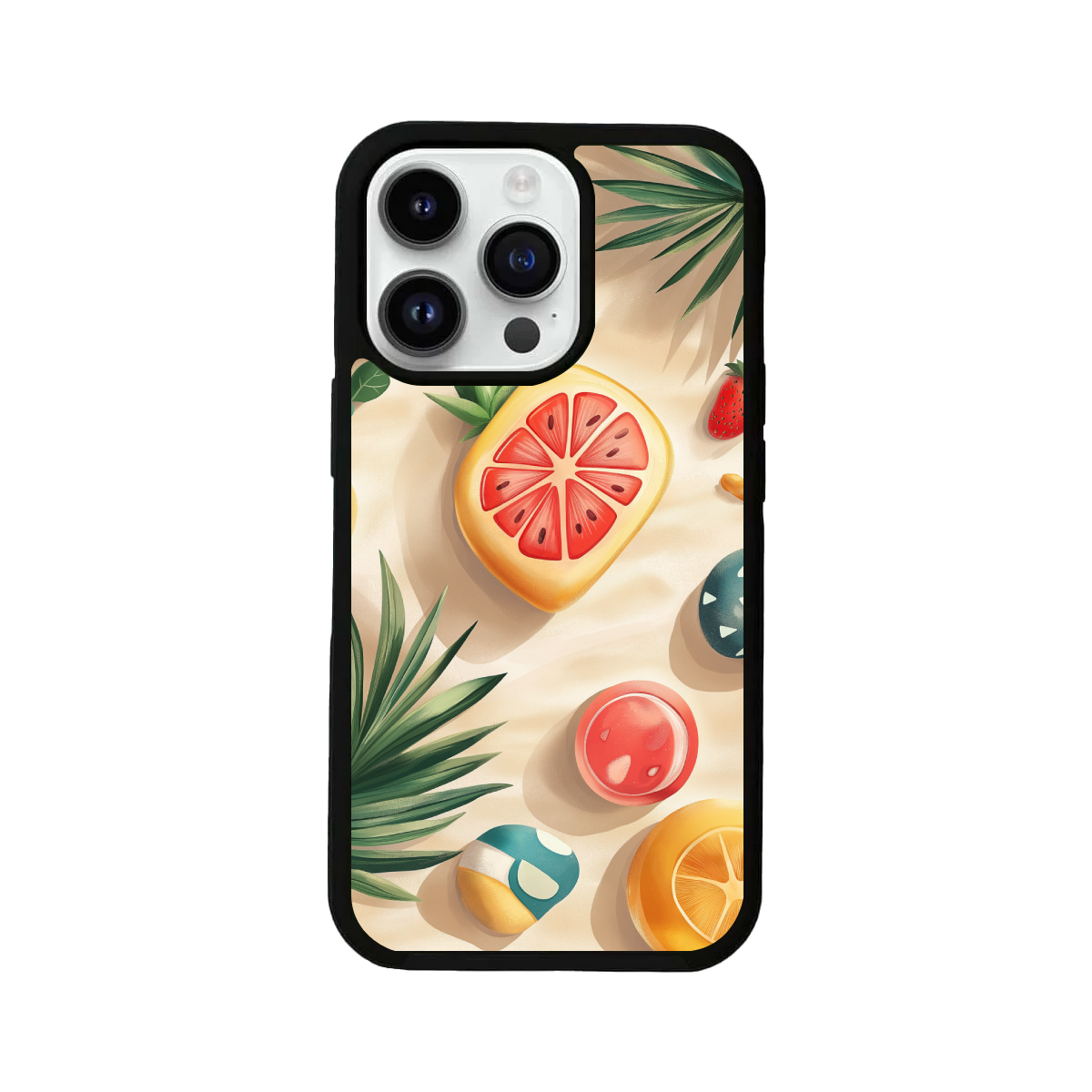 Tropical Fruits & Palm Leaves iPhone Cover