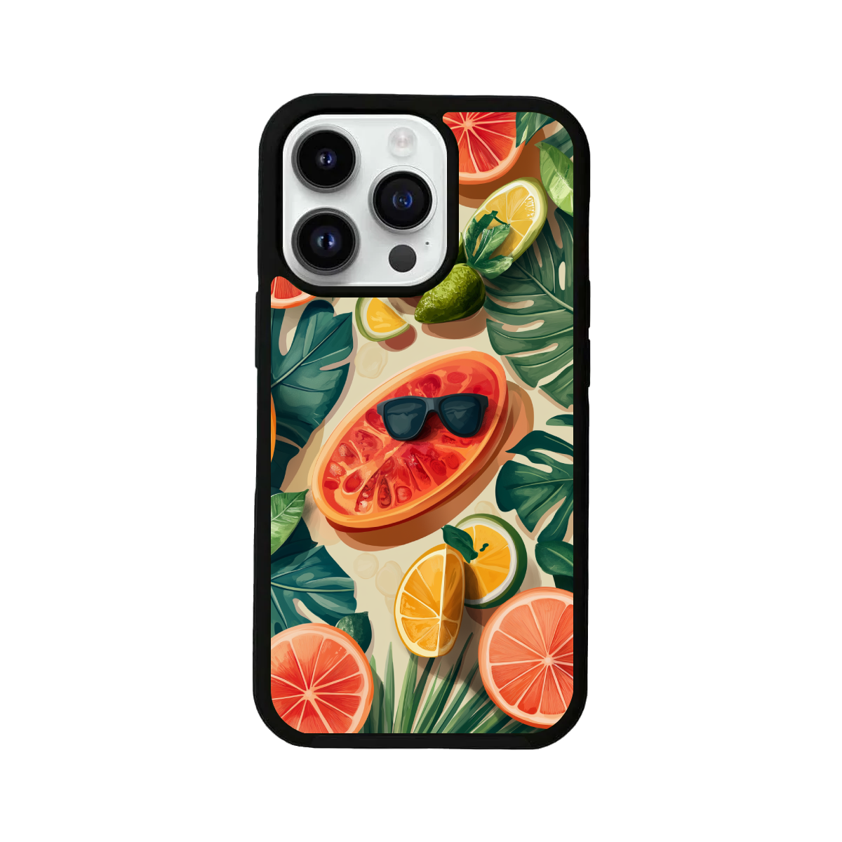 Vibrant Fruit & Leaf Pattern iPhone Cover
